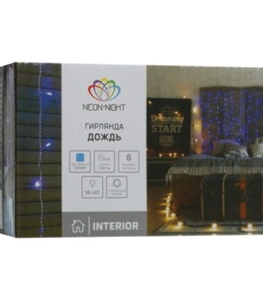 Гирлянда светодиодная Neon-night Дождь 3х2 м 240 LED, прозрачный ПВХ, с контроллером, теплое белое свечение