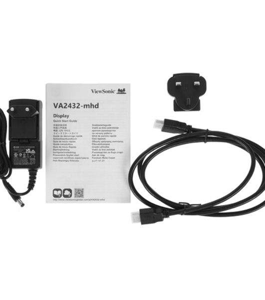 Монитор 23.8' ViewSonic VA2432-MHD-3 IPS 1920x1080, 75 Гц, 4 мс, 16:9, 250 кд/м², VGA, HDMI 1.4, DP 1.2, 3.5 Jack, динамики (2x2 Вт), черный