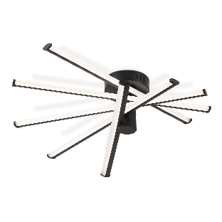 Потолочный светодиодный светильник Ambrella light FL6222 BK черный 70W 3000K-6400K 605*605*170 (ПДУ ИК)