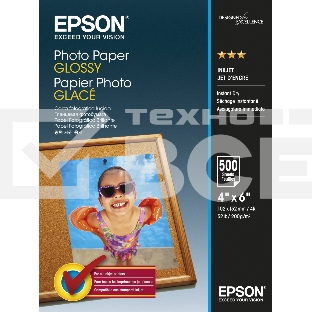 Бумага Epson Photo Paper Glossy 200г/м2 10x15 500sheets