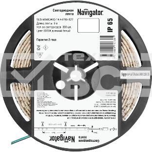 Лента светодиодная 71 769 NLS-5050CW60-14.4-IP65-12V R5 14.4Вт/м (уп.5м) Navigator 71769