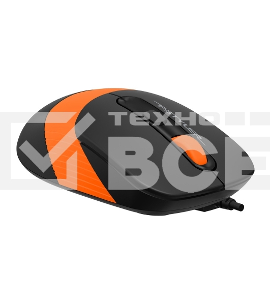Мышь проводная A4Tech Fstyler FM10 черный/оранжевый, 1600 dpi, USB, кнопки - 4