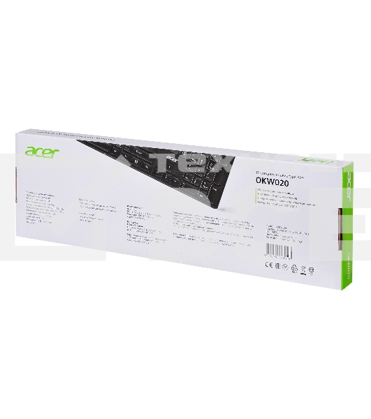 Клавиатура Acer OKW020 проводная, USB, черный