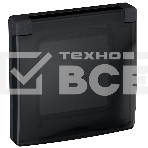 Рамка с защитной крышкой антрацит Inspiria, фото 1