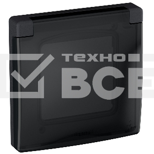 Рамка с защитной крышкой антрацит Inspiria