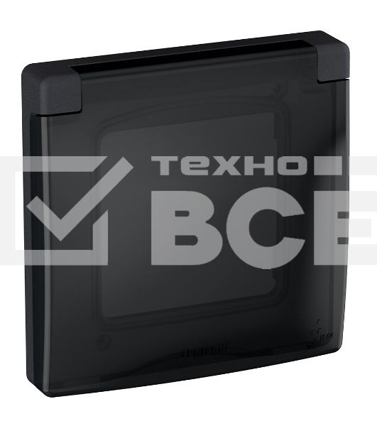 Рамка с защитной крышкой антрацит Inspiria