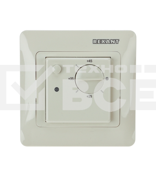 Терморегулятор механический Rexant RX-308G бежевый (совместим с Schneider серии Glossa)