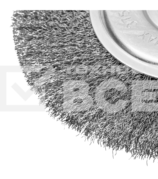 Щетка для УШМ Сибртех, 200 мм, посадка 22,2 мм, плоская, витая проволока