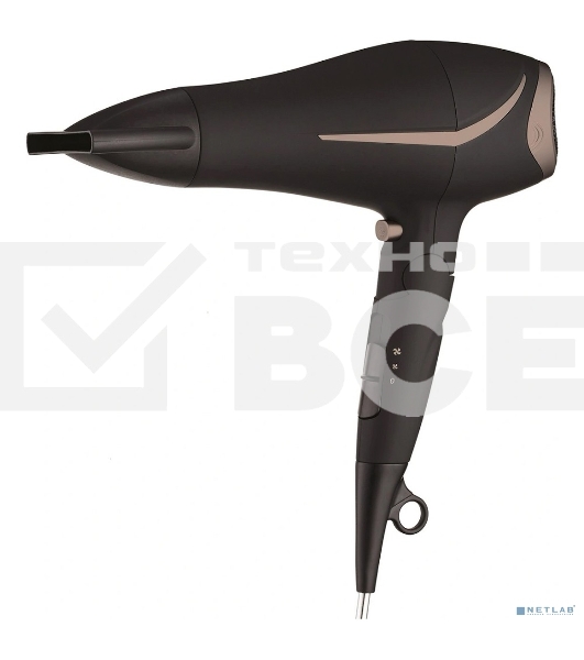 Фен BRAYER BR3000BN черный/розовое золото, 2200 Вт, компактный