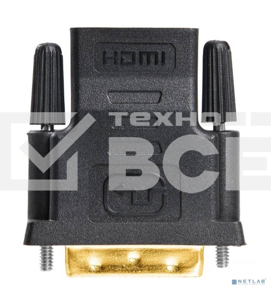 Адаптер Buro HDMI-19FDVID-M_ADPT HDMI-19M(F)/DVI-D(M) с позол. конт.