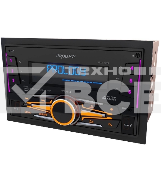 Автомагнитола Prology PRM-120 2DIN 4x140Вт v4.2 AUX DSP 3 ПДУ (PRPRM120)