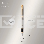 Ручка перьевая Parker IM Core F321 (CW1931649) Brushed Metal GT F сталь нержавеющая подар.кор., фото4