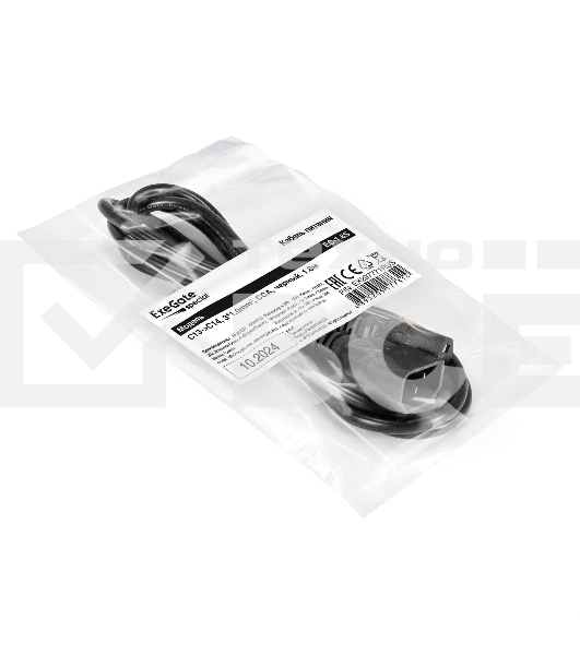 Кабель питания ExeGate Special EC-1,8S (C13->C14, 3*1.0мм2, CCA, черный, 1.8м)