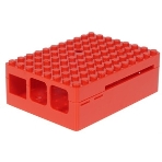 Корпус RA183 red для микрокомпьютера Raspberry Pi 3 ACD Red ABS Plastic Building Block case for Raspberry Pi 3, фото4