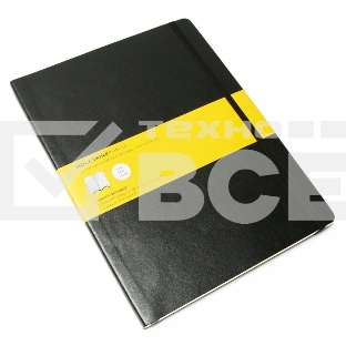 Блокнот Moleskine CLASSIC SOFT 190х250мм, 192 страниц, клетка, мягкая обложка, фиксирующая резинка, черный