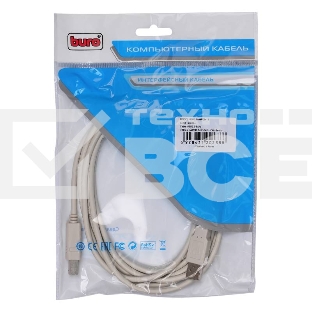 Кабель USB2.0 Buro USB A (m)/USB B (m) 3м (USB2.0-AM/BM-3)