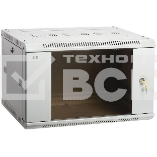 Шкаф ITK LINEA W 6U 600x450 мм дверь стекло, RAL7035