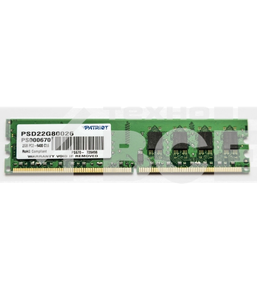 Оперативная память Patriot, DDR2, 2GB (1x2 GB), 800 MHz, CL6