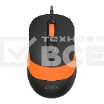 Мышь проводная A4Tech Fstyler FM10 черный/оранжевый, 1600 dpi, USB, кнопки - 4, фото 1