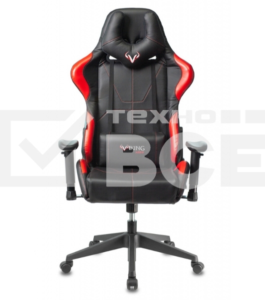 Кресло игровое Бюрократ VIKING 5 AERO RED черный/красный искусственная кожа