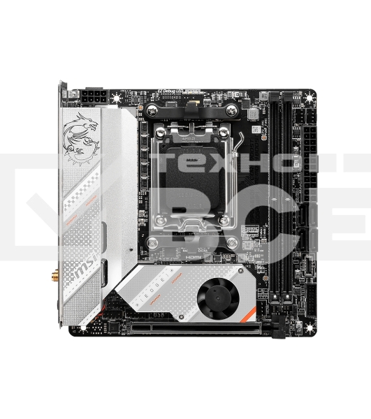 Материнская плата MSI MPG B650I EDGE WIFI, AM5, AMD B650, 2xDDR5, 4xSATA, 2xM.2, 1xPCI-E 4.0 x16, 1xHDMI, 1x 2.5Gb LAN, 3xUSB-A 3.2 Gen 2, 2xUSB-A 3.2 Gen 1, 1xUSB-C 3.2 Gen 2x2, 3x3.5 мм, 7.1, Mini-ITX