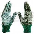 Перчатки садовые х/б ткань с ПВХ точкой, манжет, M Palisad, фото3