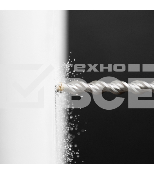 Бур по бетону, двойная спираль, Cobalt W-tip, 12x210 мм, SDS PLUS Denzel