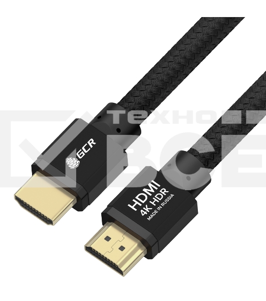 Кабель GCR PROF 1.5m HDMI 2.0, черный ECO Soft капрон, AL корпус черный, HDR 4:4:4, Ultra HD, 4K 60Hz/5K*30Hz, 3D, 18.0 Гбит/с, 28AWG, GCR-54986