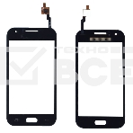 Сенсорное стекло (тачскрин) для Samsung Galaxy J1 SM-J100, черное, фото5