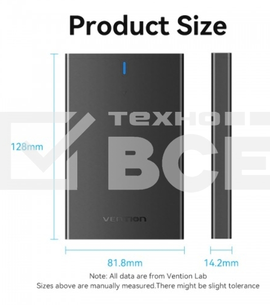 Внешний корпус Vention для HDD/SSD 2.5