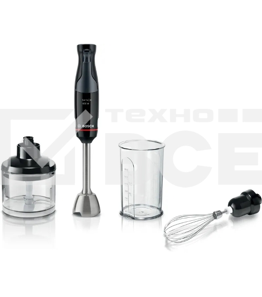Блендер погружной Bosch MSM4B621, 1000Вт, черный