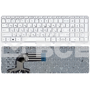 Клавиатура для ноутбука HP Pavilion 15-e белый с рамкой