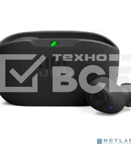 Наушники TWS JBL Wave Buds черный, внутриканальные, Bluetooth, быстрая зарядка, до 8 ч