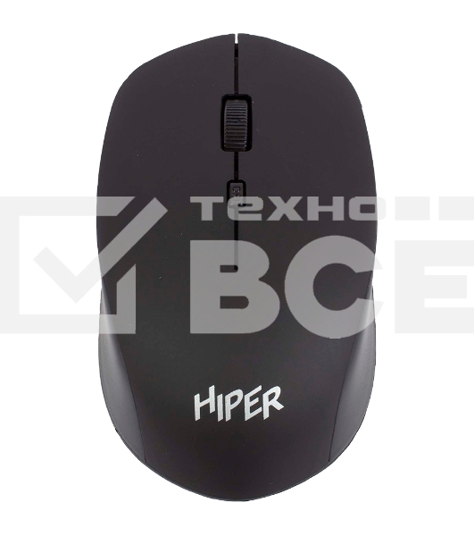 Мышь беспроводная HIPER HOMW-091 черный, 1600 dpi, радиоканал, USB, кнопки - 4