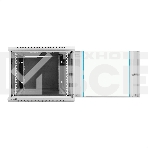 Шкаф телекоммуникационный 19' настенный 9U ExeGate EC-WM-9U.600.G.GREY (19', 9U, 600x600x500мм (ШхГхВ), передняя дверь закаленное стекло, съемные боковые панели, пыле- и влагозащита IP23, светло-серый RAL 7035), фото11