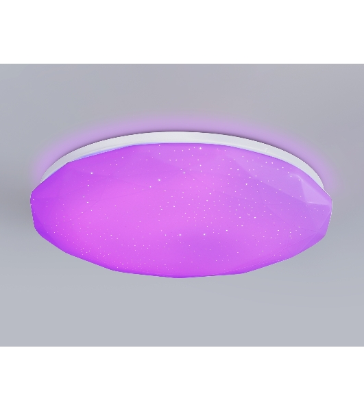 Светодиодный светильник RGB Ambrella light FZ418 WH белый IP20 66W 3000K-6500K+RGB D480*65 (ПДУ ИК)
