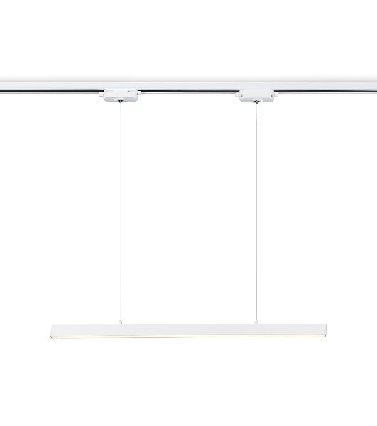 Трековый однофазный подвесной светодиодный светильник Ambrella light GL6782 WH белый LED 24W 3000K 600*22*1025