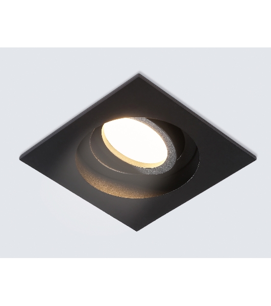 Встраиваемый поворотный точечный светильник Ambrella light TN102758 BK черный IP20 GU5.3 100*100*32