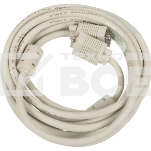 Кабель-удлинитель SVGA Ningbo CAB015S-5m VGA HD15 (m)/VGA HD15 (f) 5м феррит.кольца