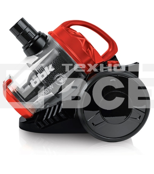 Пылесос BBK BV1503 черный/красный, 320/2000 Вт, уборка сухая, пылесборник контейнер, 2.5 л