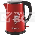 Чайник электрический Sakura SA-2159BR (1.8) красн/черн д, фото 1