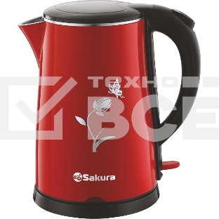Чайник электрический Sakura SA-2159BR (1.8) красн/черн д