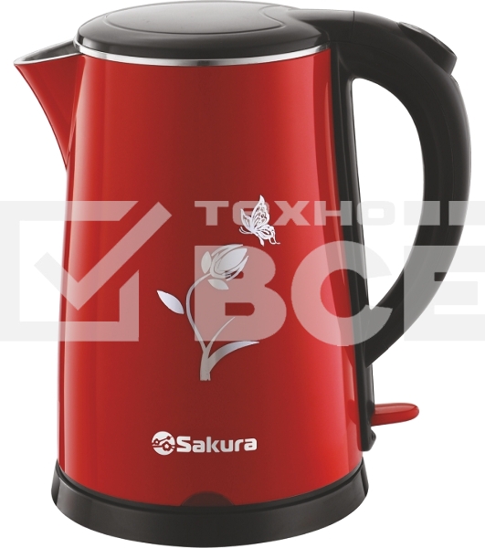 Чайник электрический Sakura SA-2159BR (1.8) красн/черн д