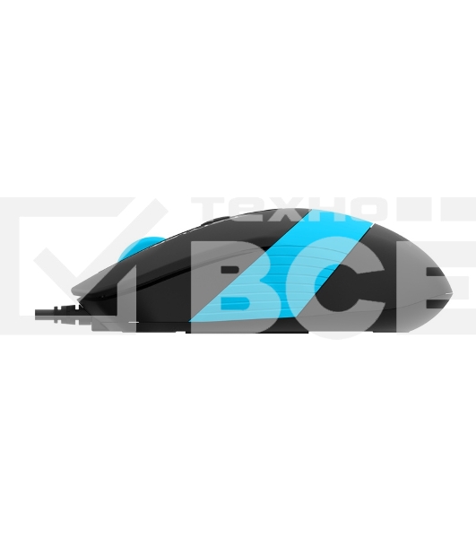 Мышь проводная A4Tech Fstyler FM10 черный/синий, 1600 dpi, USB, кнопки - 4