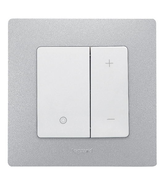 Светорегулятор нажимной 400Вт, бел. ETIKA Светорегулятор нажимной 400Вт, бел.