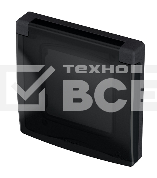 Рамка с защитной крышкой антрацит Inspiria