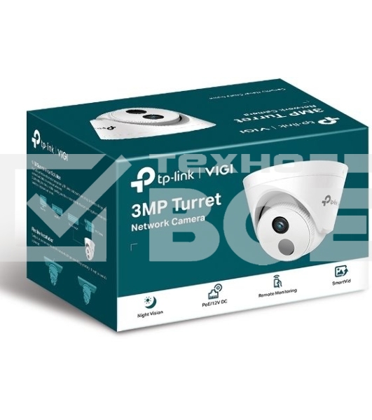 Турельная IP камера TP-Link VIGI C400HP-4 VIGI, 3 МП