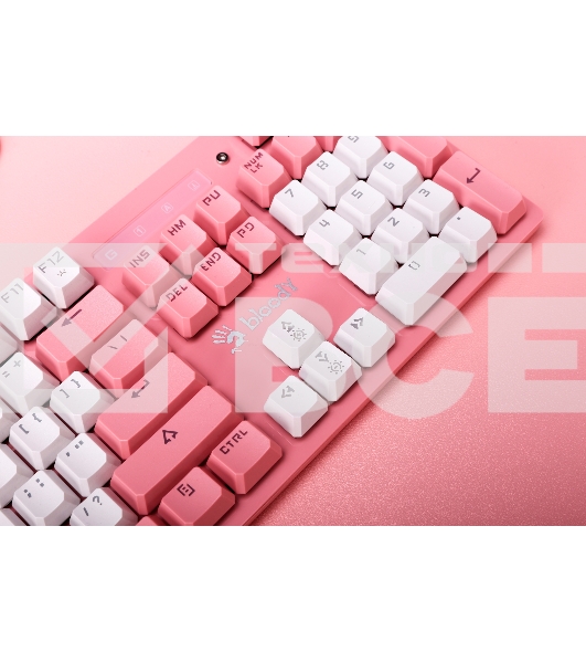 Клавиатура A4Tech Bloody B800 Dual Color проводная USB розовый/белый