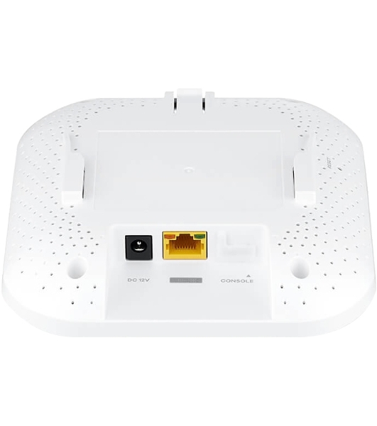 Гибридная точка доступа Zyxel NebulaFlex NWA90AX, WiFi 6, 802.11a/b/g/n/ac/ax (2,4 и 5 ГГц), MU-MIMO, антенны 2x2, до 575+1200 Мбит/с, 1xLAN GE, PoE, защита от 4G/5G, БП в комплекте