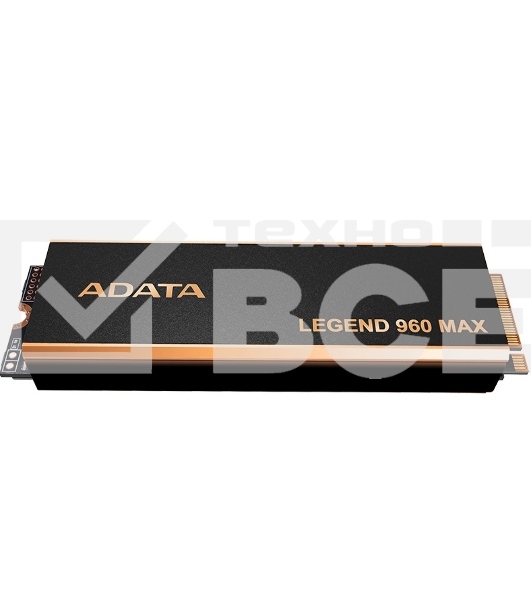 Накопитель SSD ADATA LEGEND 960 MAX, 1Tb, PCIe 4.0 x4, M.2 2280, NVMe, R/W 7400/6000, с радиатором